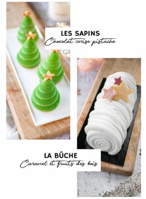 Duo fiches recettes - Les sapins & la bûche de fête