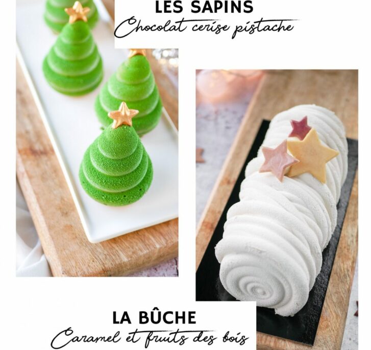 Duo fiches recettes - Les sapins & la bûche de fête