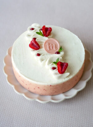 L'entremets coeur grenadine