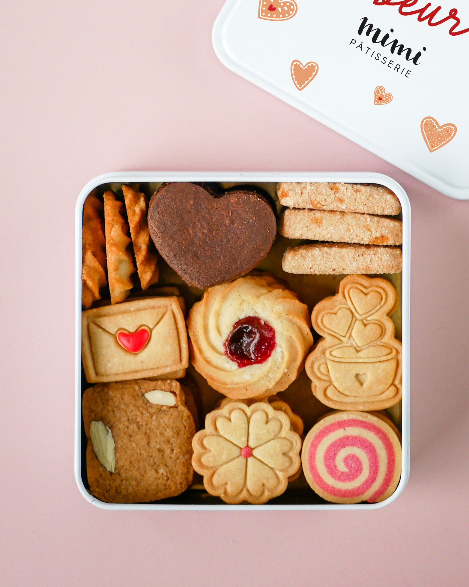 Saint Valentin - La boîte à biscuits Petit coeur de beurre